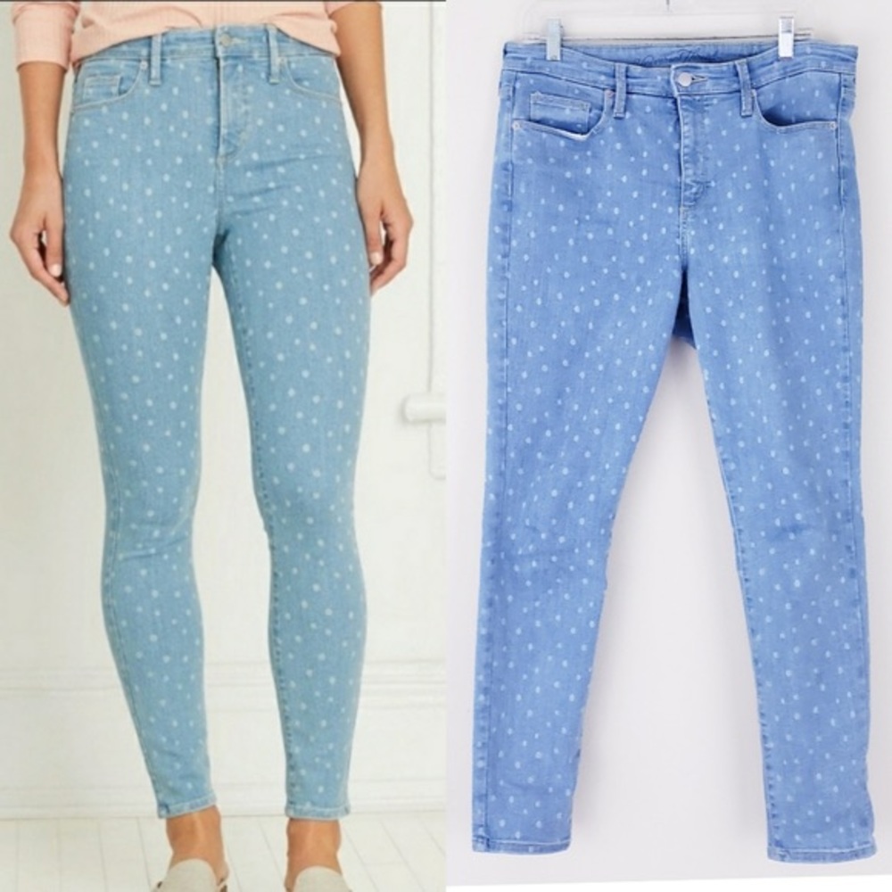Universal Thread Highway Rise Skinny Jeans polka dot size 14/32R
